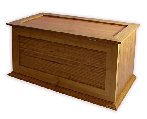 Francois et Mimi Pure Bamboo Retro Vintage Style Bread Box, Bread Bin