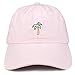 Trendy Apparel Shop Palm Tree Embroidered Dad Hat Adjustable Cotton Baseball Cap - Light Pink