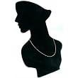 Black Flocked Plastic Necklace Display Neck Bust Chain Holder Unit