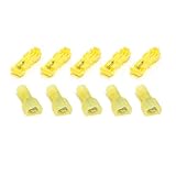 【ノーブランド品】AWGワイヤーT-タップ＆オス絶縁端子コネクタ　青/赤/黄色　120pcs（60ペア）