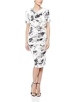 The Jersey Dress Company Vestido 3337 (Blanco / Negro)