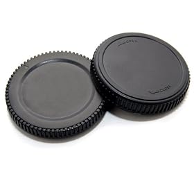 Panasonic DMW-LRC1, DMW-BDC1 compatible Micro Four Thirds Rear Lens Cap & Body Cap for Panasonic Lumix DMC-G1, DMC-G2, DMC-G3, DMC-G10, DMC-GF1, DMC-GF2, DMC-GF3, DMC-GF5, DMC-GH1, DMC-GH2, DMC-GX1