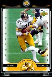2005 Upper Deck Legends Rocky Bleier Pittsburgh Steelers Football Card #4 - Mint Condition - In Protective Display Case !!