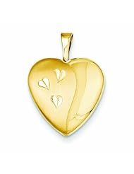 Genuine .925 1/20 Gold Filled 16mm Satin And Polished Heart Locket 18 2.2 Grams. 100% Satisfaction Guaranteed.