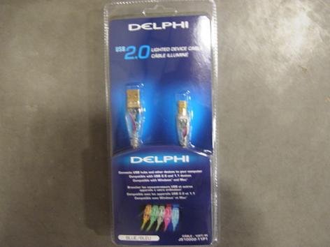 Electronics: 10ft Delphi USB 2.0 A/B Lighted Printer Cable   Gold Plated