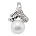 Akoya Pearl Pendant with Diamond in 14K White Gold