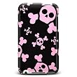 Premium Designer Hard Crystal Snap-on Case for Apple iPod Touch 2, Touch 3, 3rd Generation 8GB, 32GB, 64GB - Cool Exotic Black Pink Skull Print