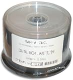 MAM-A (Mitsui) DIGITAL-AUDIO *SILVER INKJET PRINTABLE* 80-Minute CD-R's 50-Pak in Cakebox