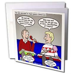 Rich Diesslins Cartoon Days of Christmas TCDC - Christmas Jewelry Store Advertisements - Greeting Cards-6 Greeting Cards with envelopes