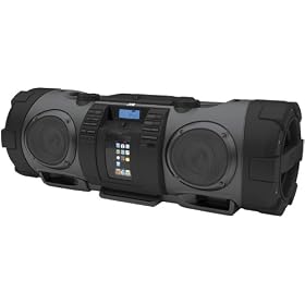 JVC RV-NB52 CD Portable Boomblaster with Integrated iPod Dock and Twin Subwoofer - Black