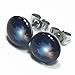 LilMents Galaxy Space Unisex Mens Womens Stainless Steel Stud Earrings