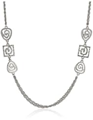 Lucky Brand Silver Double Layer Strand Necklace, 43"