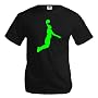 T-Shirt Basketball Dunker-M-Black-Neongreen buXsbaum