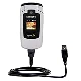 Classic Straight USB Cable for the Samsung M500 with Power Hot Sync and Charge capabilities - Gomadic Brand w/ TipExchange Technology