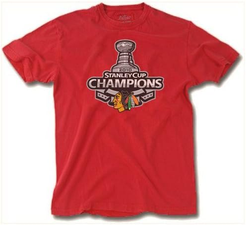 Chicago Blackhawks NHL Women's Rare 2010 Stanley Cup Champions T-shirt Red (Xlarge)
