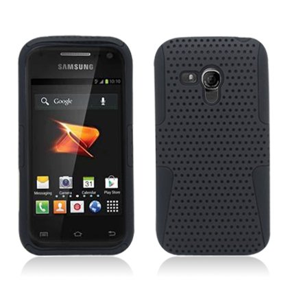 Aimo Wireless SAMM830PCPA001 Hybrid Armor Cheeze Case for Samsung Galaxy Rush M830 - Retail Packaging - Black