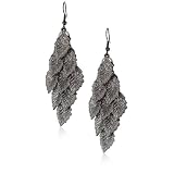 RAIN LeafGunmetal  Earrings