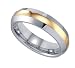 Two Tone Comfort Fit Tungsten and Gold Mens Wedding Band " Size 13 "