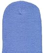 Light Blue Short Cuff Less Beanie Ski Cap Hat