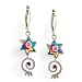 Judaic Star & Spiral Earrings #0250