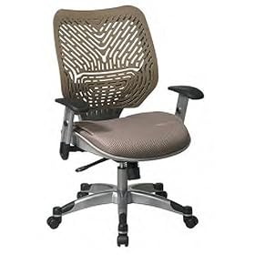 Office Star REVV Series Manager¿s Chair with SpaceFlex Back and Mesh Seat, Latte