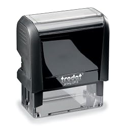 Business Address Stamp with Extra Line for Phone Number or E-mail Address, Also Good for Check Endorsements