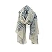VISKEY Women Girls Fashion Soft Scarf Wrap Chiffon Shawl Silk Scarves,white,pattern