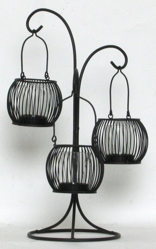 Metal lantern set of cylinders 16H