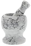 Marble Mortar and Pestle - Stone Mortar and Pestle - Dark Gray