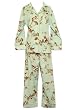 Bedhead Plus Size Song Birds Blue Sateen Cotton Pajama