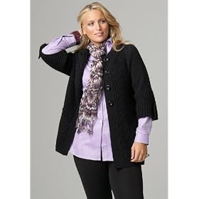 Avenue Plus Size Tab Sleeve Sweater Coat