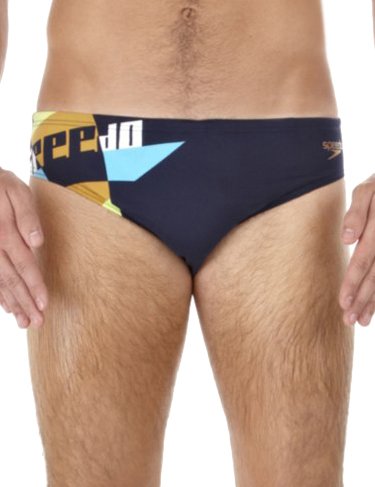 Speedo Herren Badehose Fluid Dive 6,5cm Brief, navy/turquoise/retro gold/ hydro green, 7,  Preisvergleich