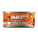 IAMS Cat Food, Premium Pate with Pacific Salmon, 3-Ounce Cans (Pack of 24)