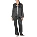  : Gilligan & O'Malley Satin Pajama Set - Ebony
