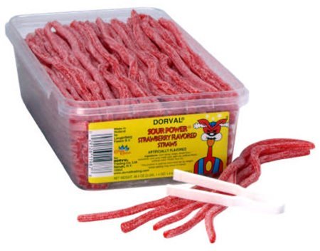 Sour Power Straws Strawberry [24, 1.7 oz]