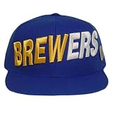 MLB MILWAUKEE BREWERS FLAT BILL FITTED HAT CAP SIZE 7