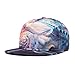 So'each Unisex 3d Galaxy Print Hip Hop Flatbill Visor Snapback Cap Baseball Hat
