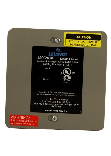 120/240 Volt Panel Protector, 4-Mode Protection, Light Commercial/Residential Grade, In NEMA 1 Enclosure, 51120-1