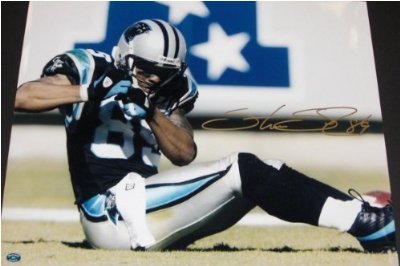 Steve Smith Autographed Carolina Panthers action 16x20 Photo - Steve Smith Authenticity