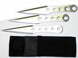 Throwing Knives in Nylon Sheath 3pc Set (Sliver)