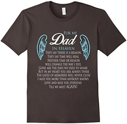 Men's My Dad Is In Heaven - Father Memorial T-Shirt Sympathy Gifts 2XL Asphalt