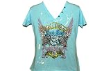 Girls Sparkling Studded Rock Winged Tee T Shirt Top