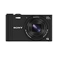 Sony DSCWX350 Compact Digital Camera with Wi-Fi and NFC - Black (18.2MP, 20x Optical Zoom)
