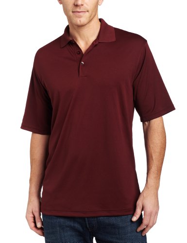 Antigua Men's Exceed Desert Dry Xtra-Lite Short Sleeve Polo, Maroon, Medium