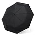 Arcadia Outdoors Premium Black Travel Umbrella with GlideTech Coating-Compact Automatic Open Close