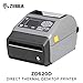 Zebra - ZD620d Direct Thermal Desktop Printer for Labels and Barcodes - Print Width 4 in - 203 dpi - Interface: Bluetooth LE, Ethernet, Serial, USB - Cutter Preinstalled - ZD62042-D21F00EZ