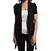 Rayon Short Sleeves Flyaway Cardigan Shawl Collar Shrug Cardi
