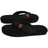MLB San Francisco Giants Ladies Black Plush Thong Slippers (5/6)