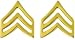 Polished Gold Sergeant Insignia Set