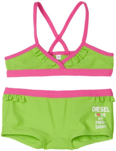 Diesel Girls 2-6x Mrytti Bathing Suit, Lime, 7Y